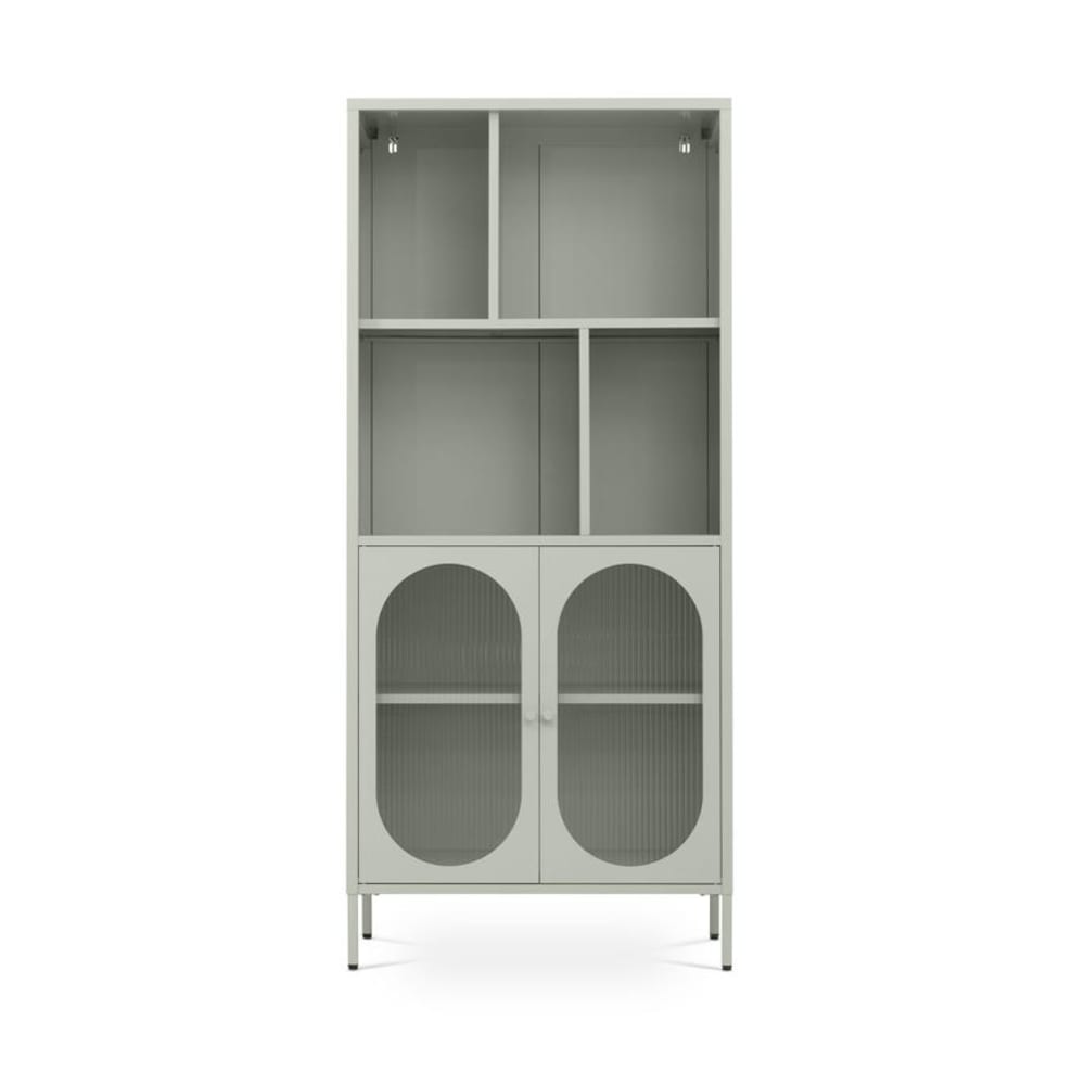 SICAAN Bücherregal Industriell Metall Salbeigrün 180 cm - Spanplatte