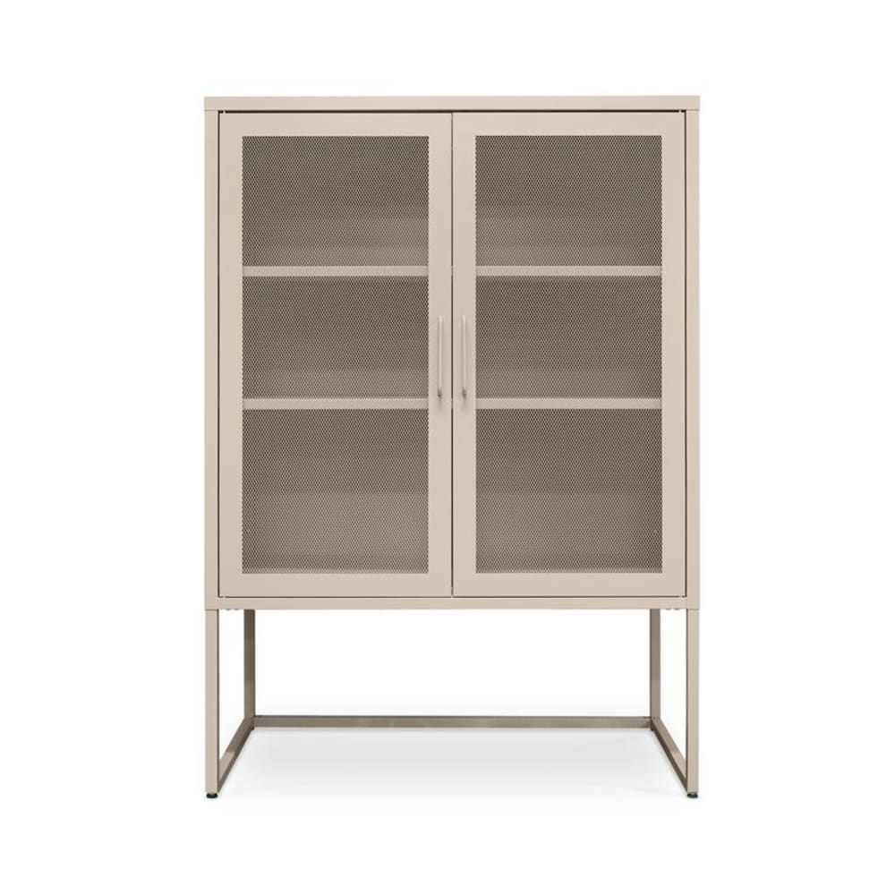 SICAAN Highboard Industriell Metall Beige H.120cm Beige Pes - Polyester