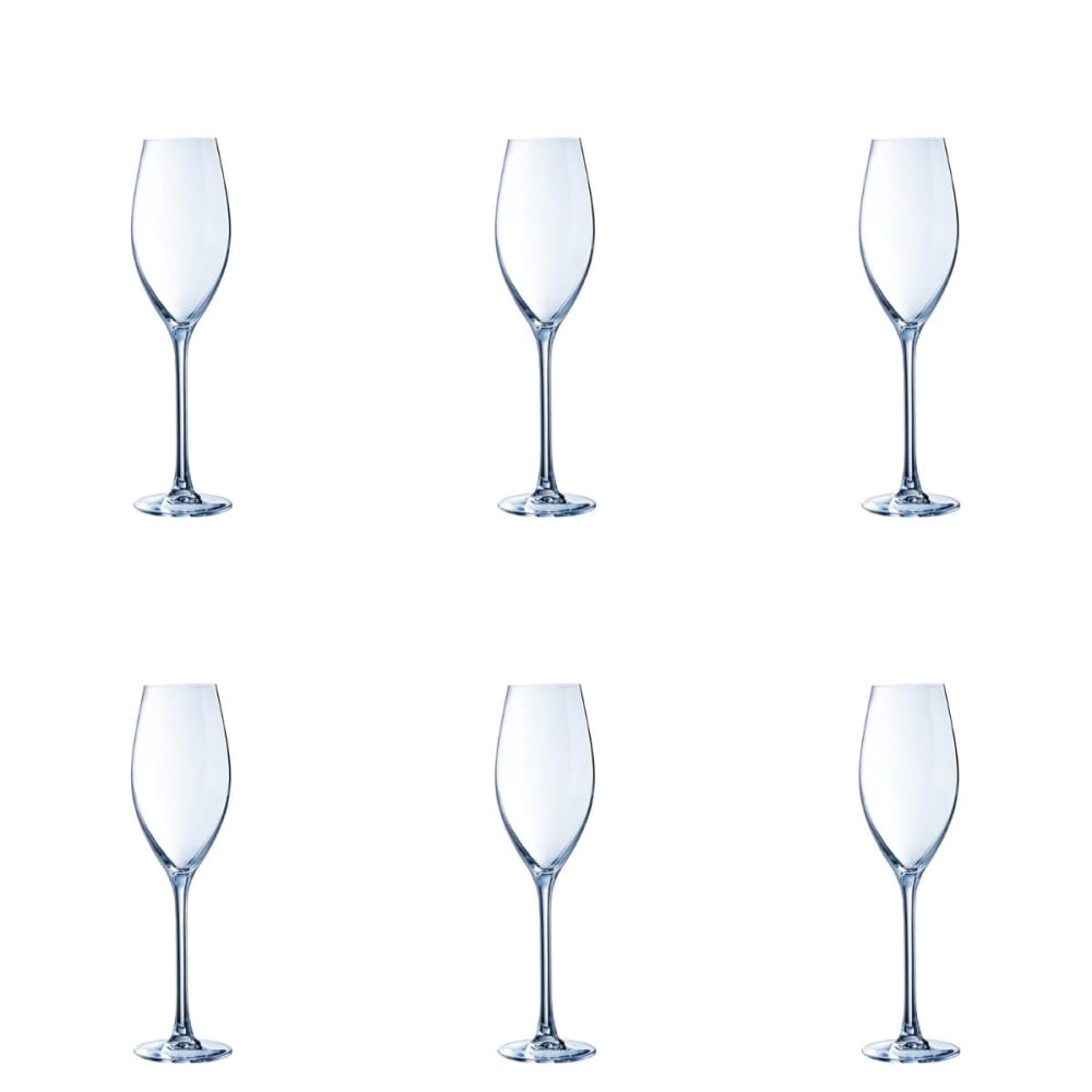 juego de 6 copas flauta cristal 24 cl