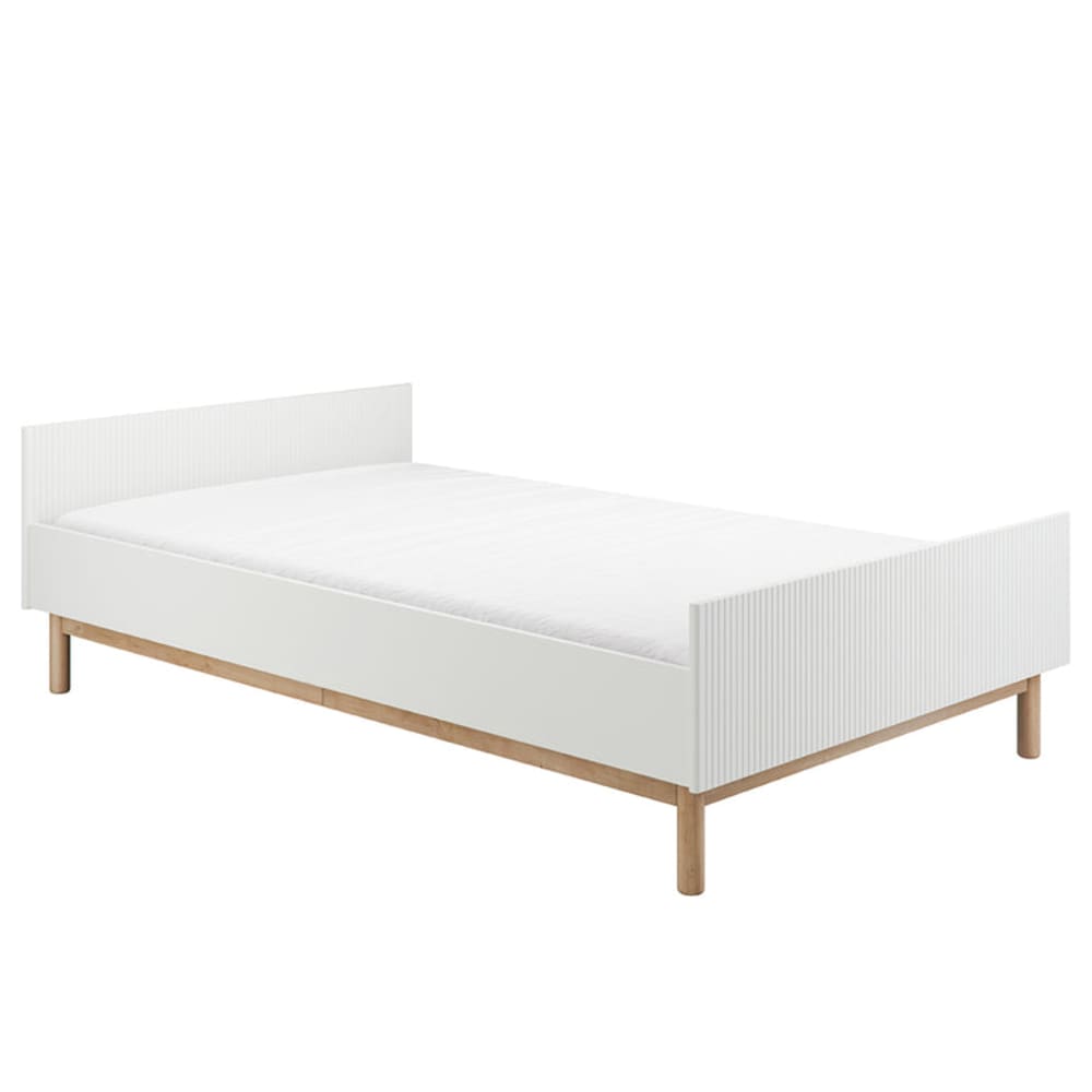 Lit 120x200 sommier inclus panneaux mdf blanc Lit 120x200 sommier inclus panneaux mdf blanc