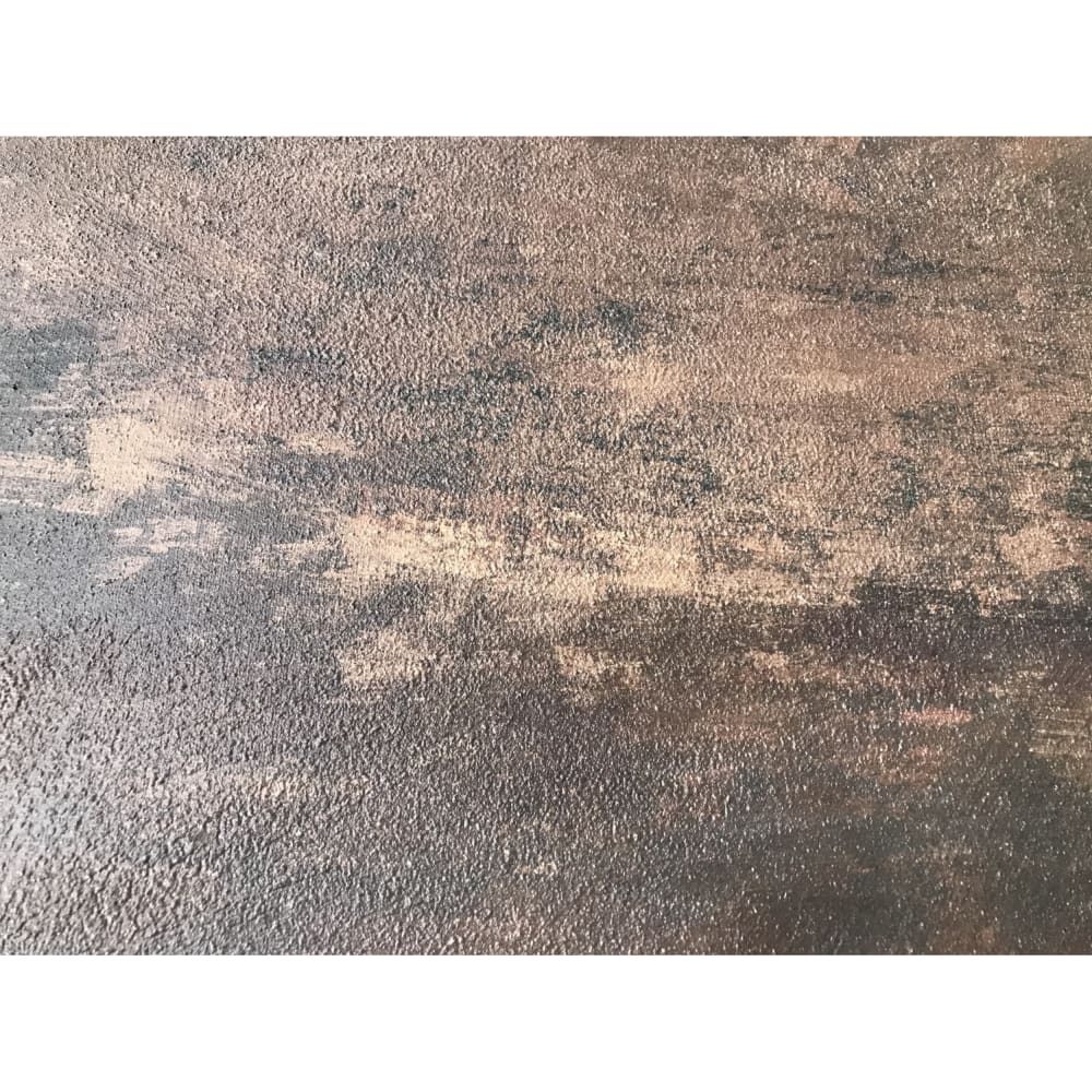 Tableau abstrait peint main en tissu et mdf marron 150x4x90 cm — vue 4
