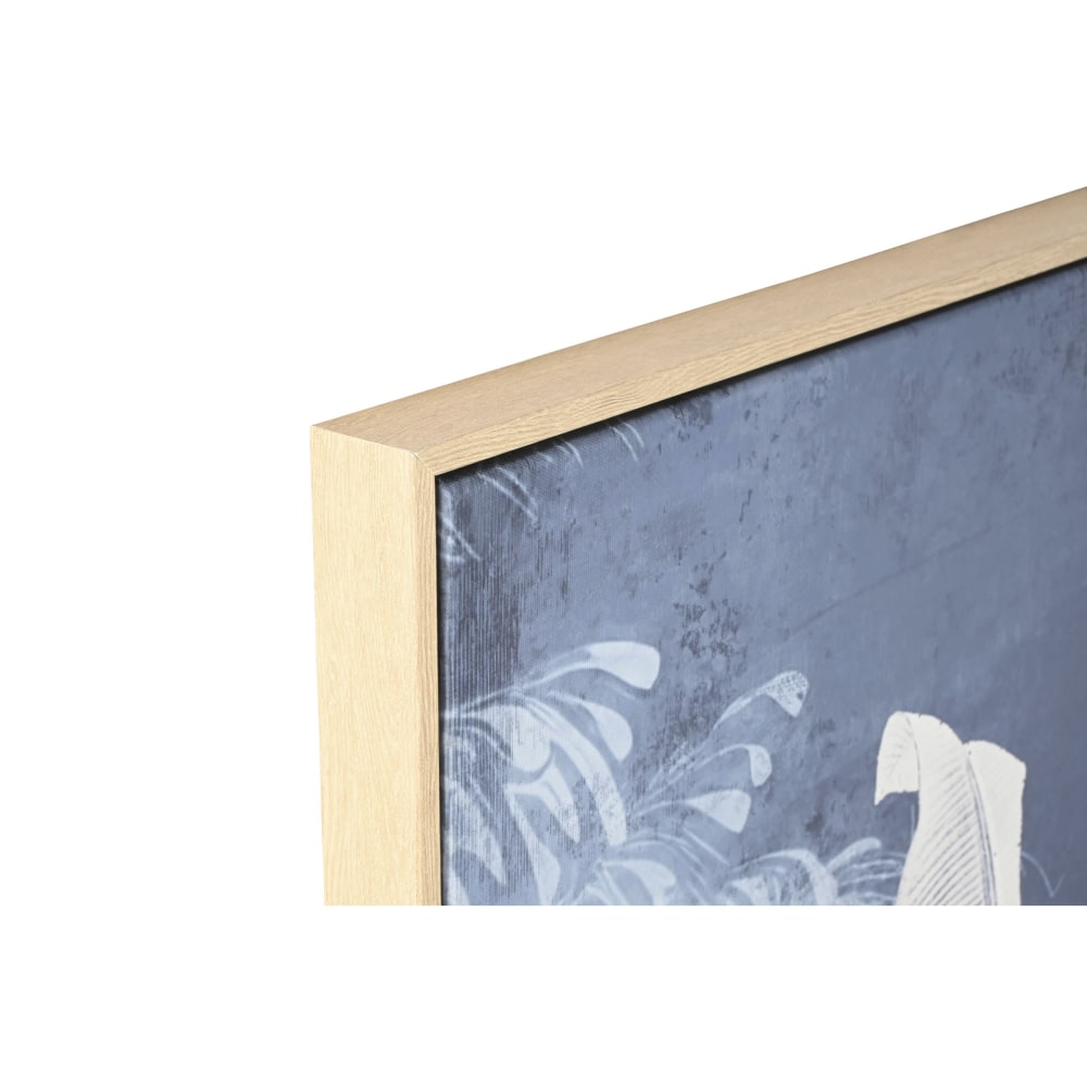 Ensemble de 3 tableaux palmiers en tissu bleu 180x4x120 cm — vue 4