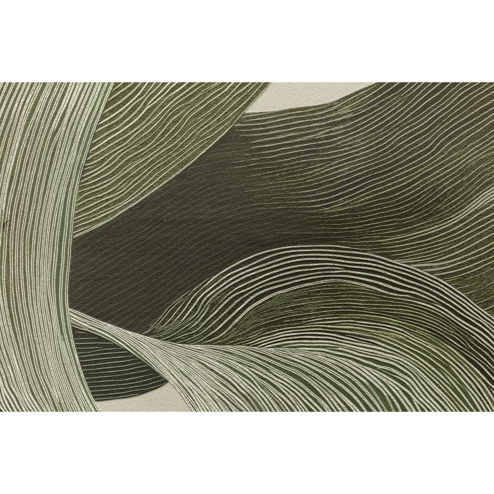 Lot 2 tableaux abstraits en tissu vert 80x3x120 cm — vue 4