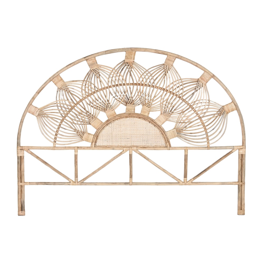 Tête de lit en rotin pour lit de 150 à 180 cm marron 176x4x127 cm