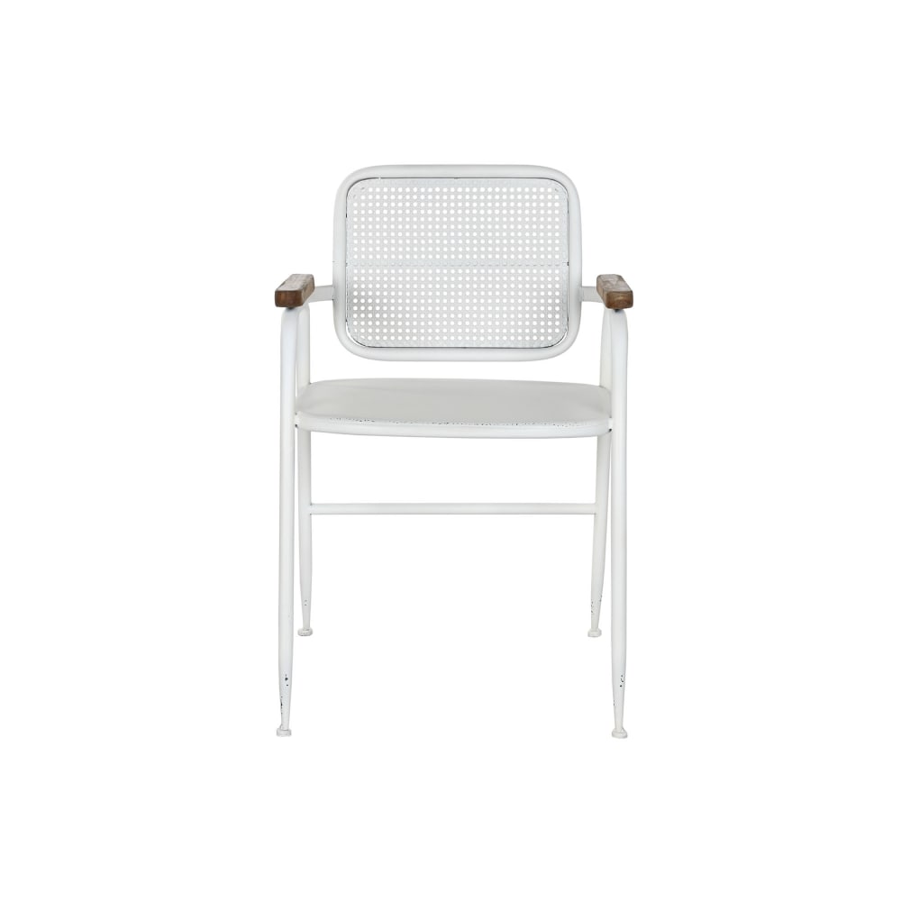 Lot 2 chaises en acier blanc 51x56x78 cm