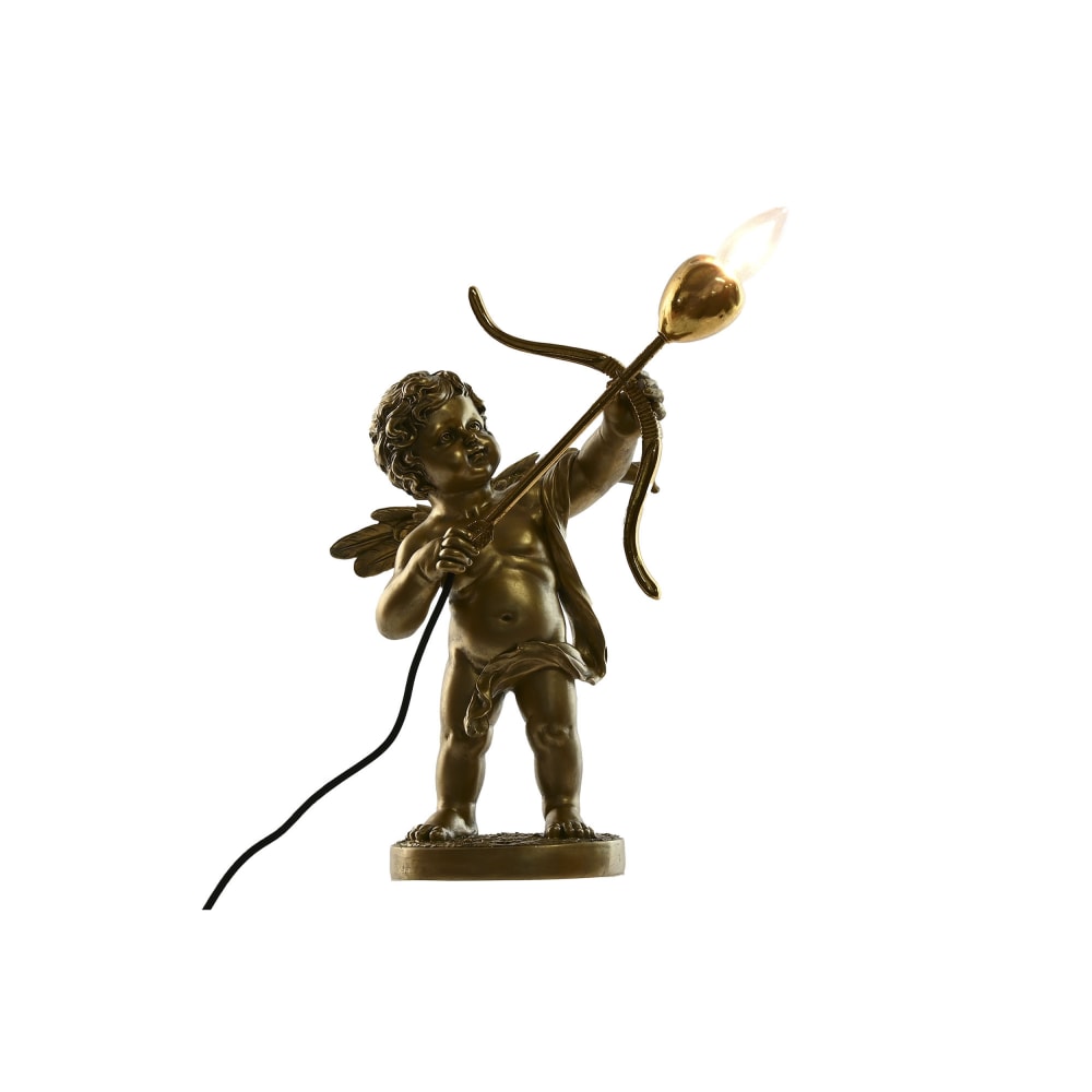 Lampe cupidon en résine doré 31x22x47 cm