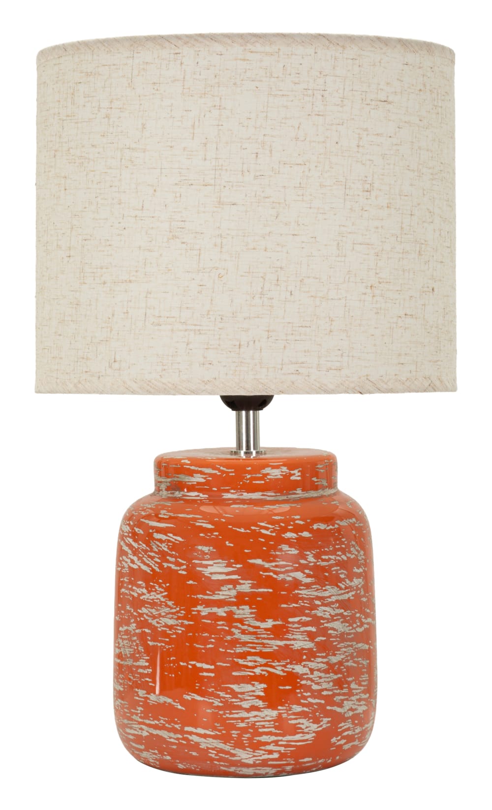 Lampe de table orange de style contemporain, ø 27 x 47,5 cm