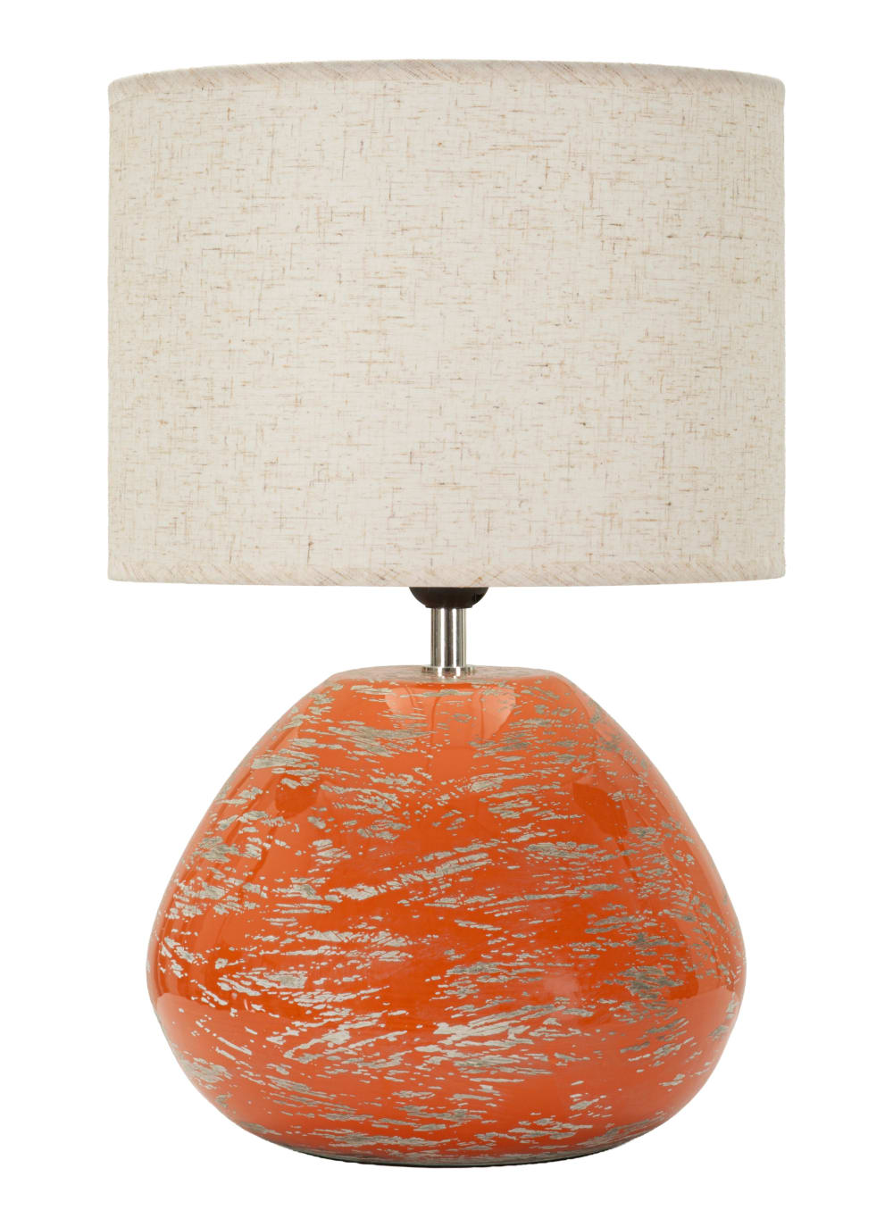 Lampe de table orange de style contemporain 30x49 cm