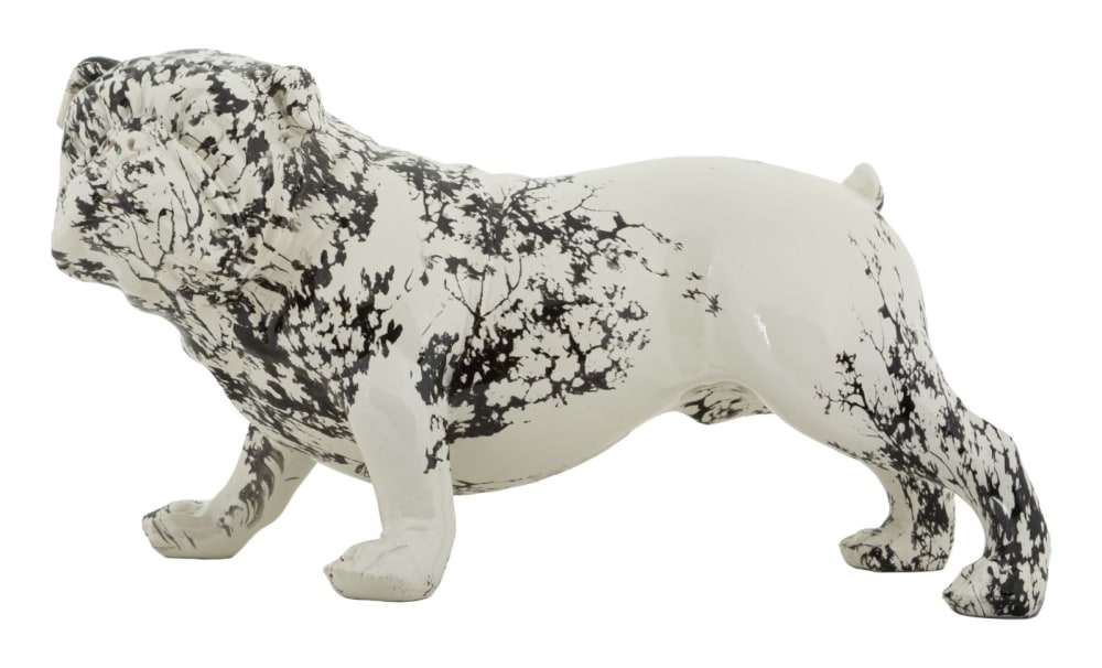 Bulldoggen-Skulptur im orientalischen Stil, 38 x 18,5 x 21 cm -