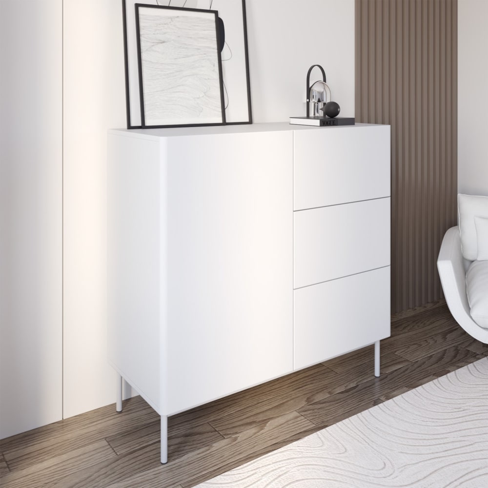 Sideboard 1-türig, Weiß, 100cm - Maisons Du Monde