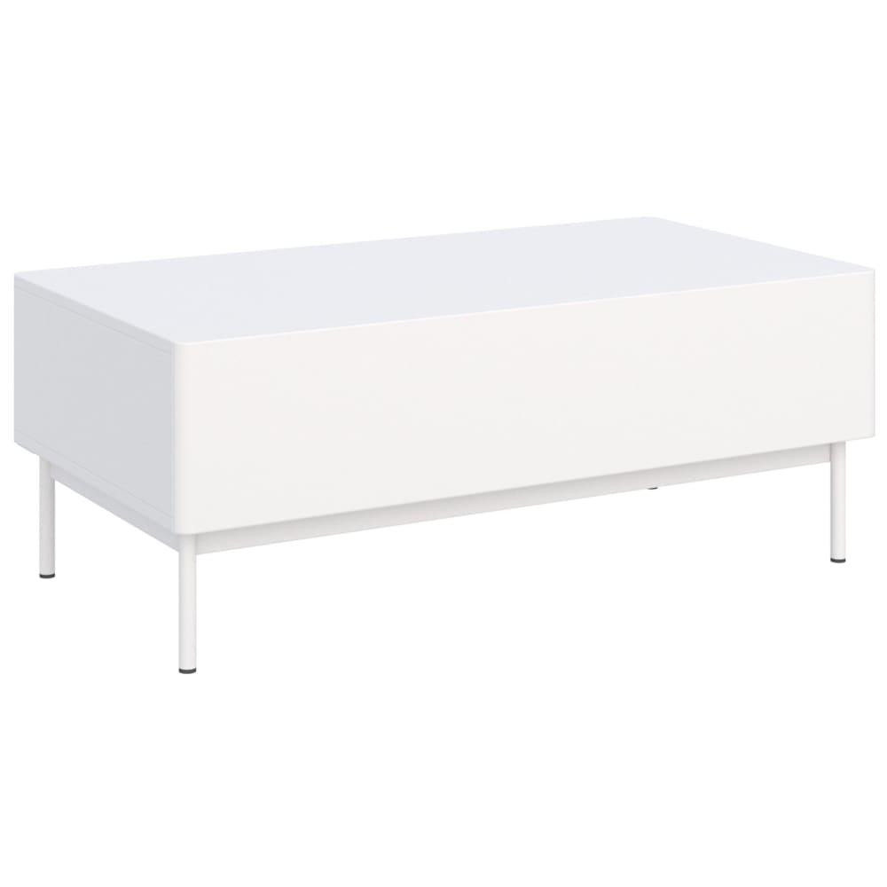 Selsey Couchtisch mit zwei Klappen, weiß, 100x53 cm style modern - Spanplatte