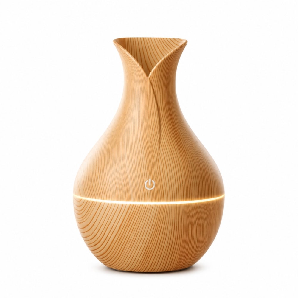 Diffuseur d'huiles essentielles comptact usb effet bois, 7 couleurs Diffuseur d'huiles essentielles comptact usb effet bois, 7 couleurs