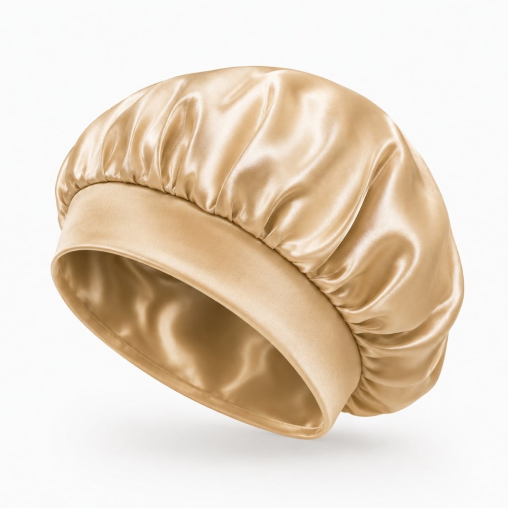 Sun & Sia Schlafhaube aus Satin in Seidenoptik Champagnergold, Einheitsgröße style classic chic - Pes - Polyester