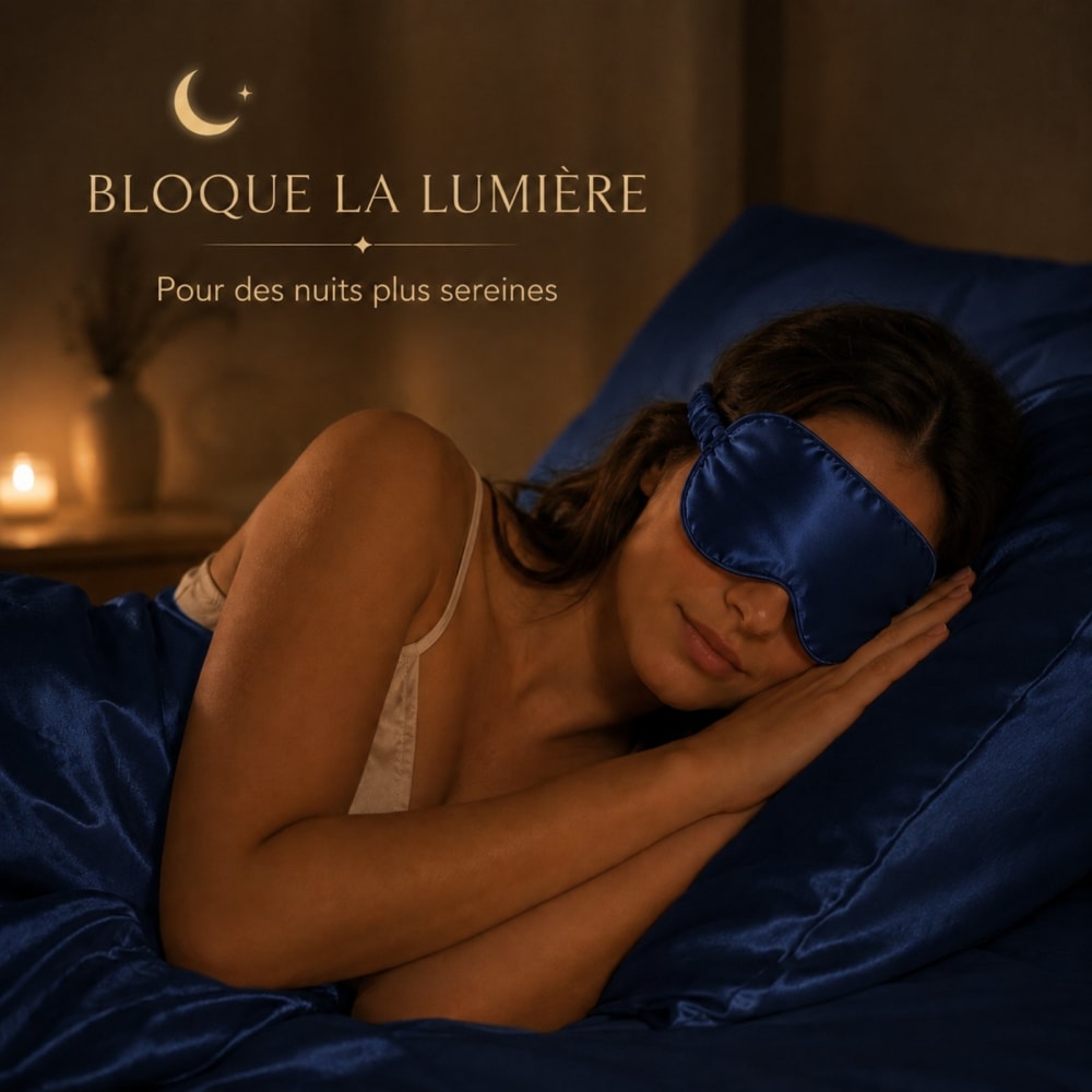 Schlafmaske aus Satin in Seidenoptik Nachtblau - Maisons Du Monde