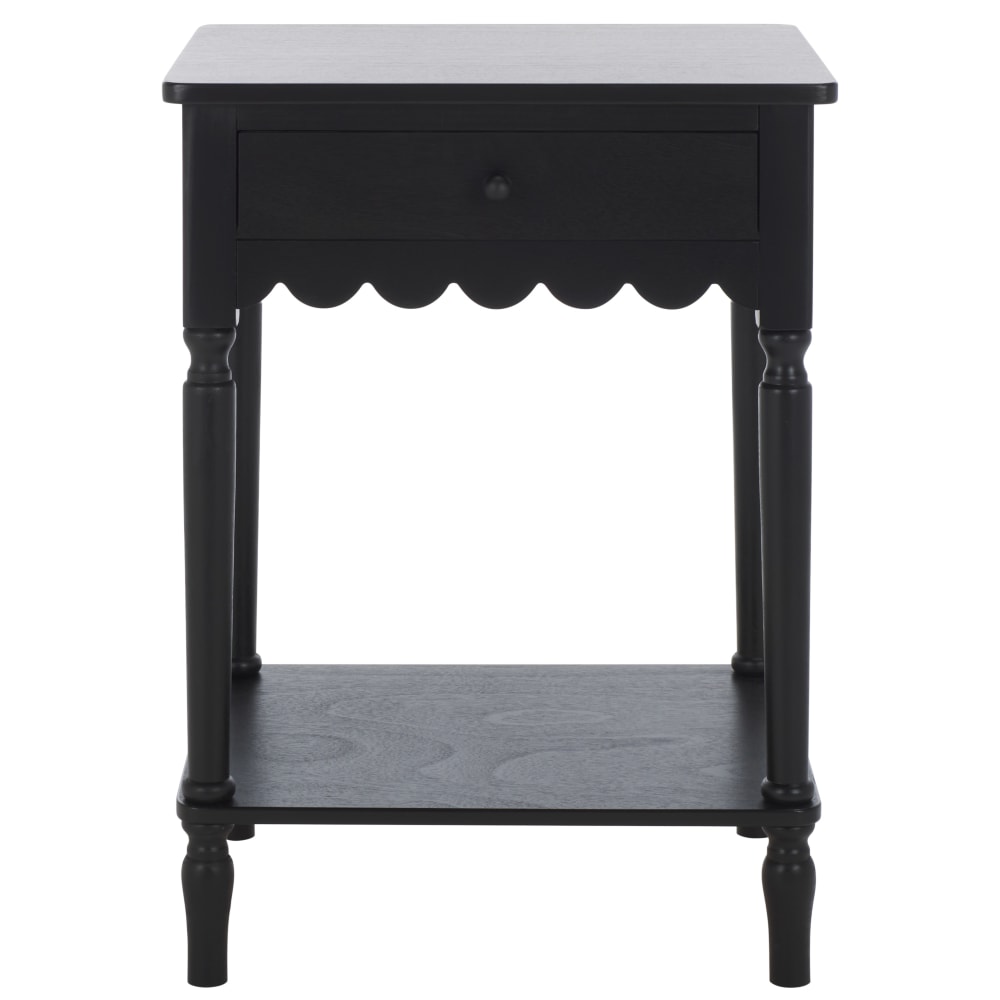 Table d'appoint en bois massif, noir mat Table d'appoint en bois massif, noir mat