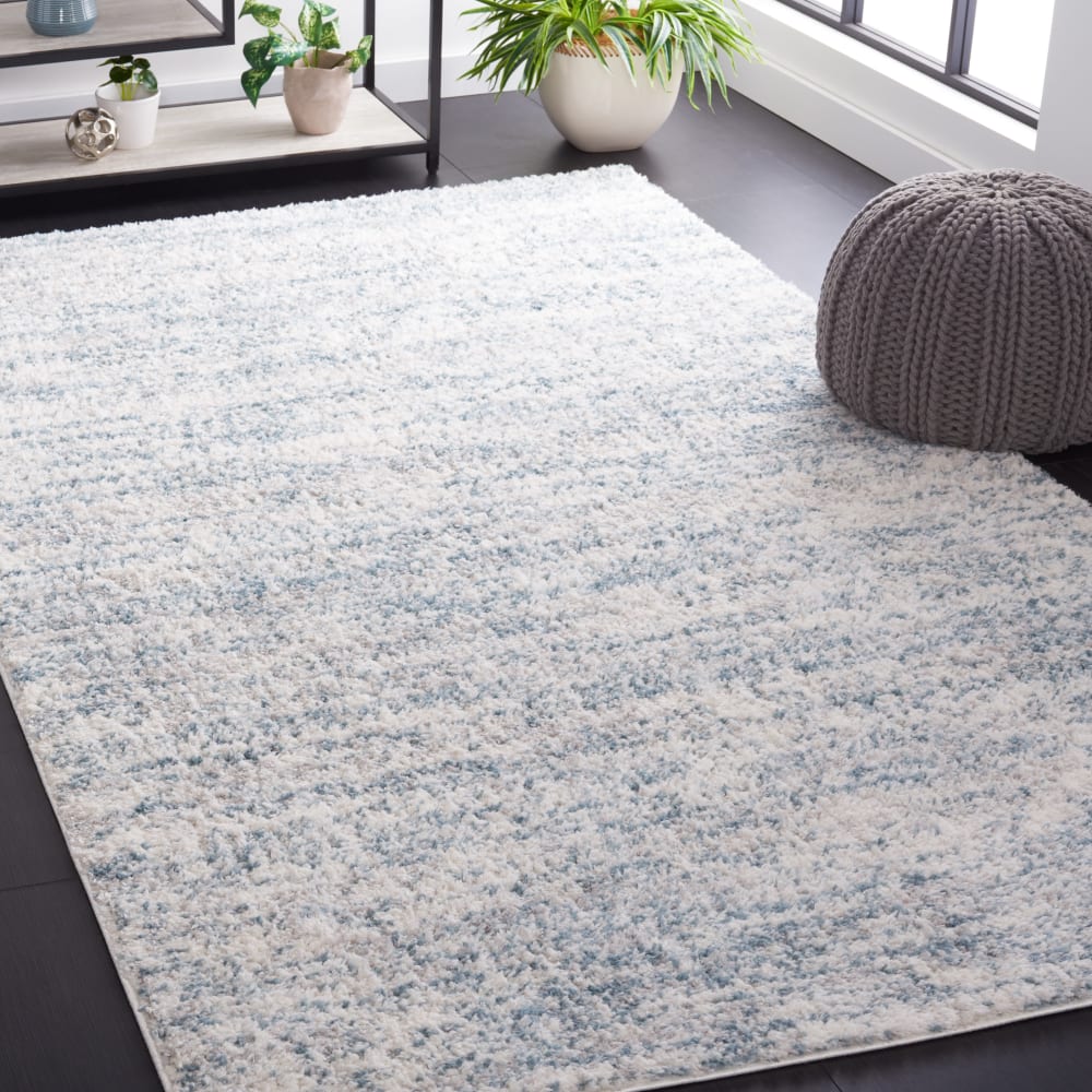 Tapis en polyester blanc/bleu, 165 x 231 cm — vue 3