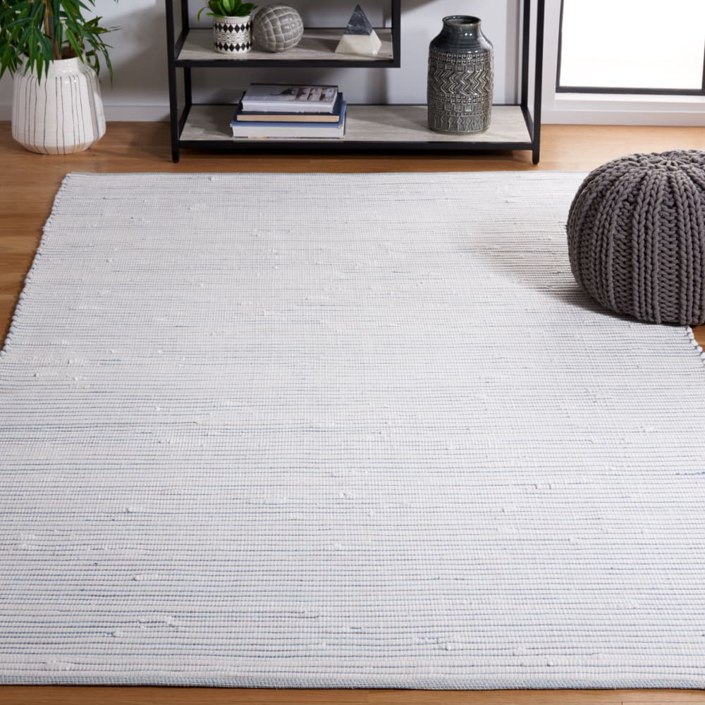 Tapis côtier en coton bleu/blanc, 152 x 244 cm — vue 3