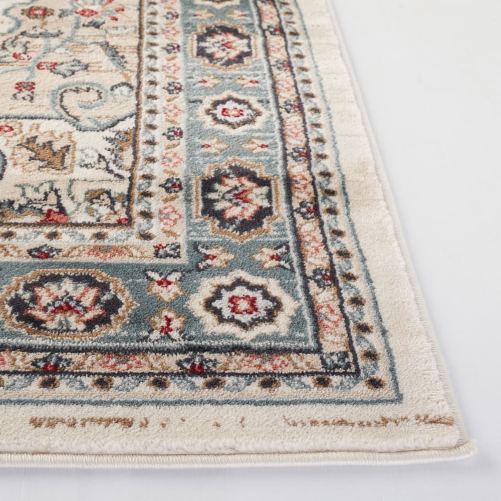 Tapis traditionnel en polypropylène beige, 99 x 99 cm — vue 4