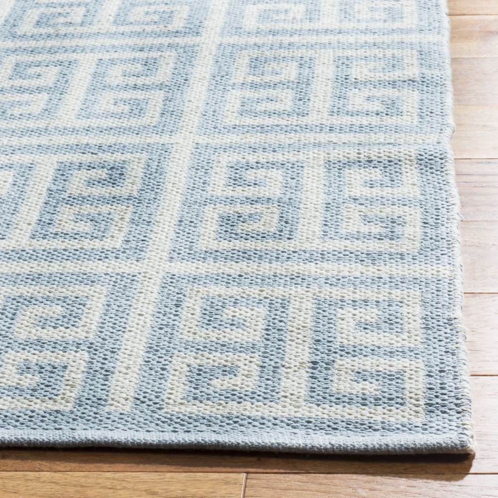 Tapis moderne en coton bleu/blanc, 76 x 122 cm — vue 4
