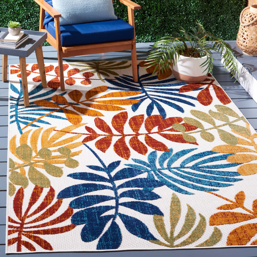 Tapis moderne en polypropylène beige/rouge, 183 x 244 cm — vue 3