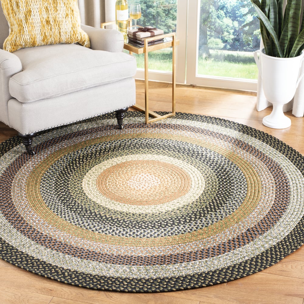Tapis contemporain en polypropylène multicolore, 91 cm — vue 3
