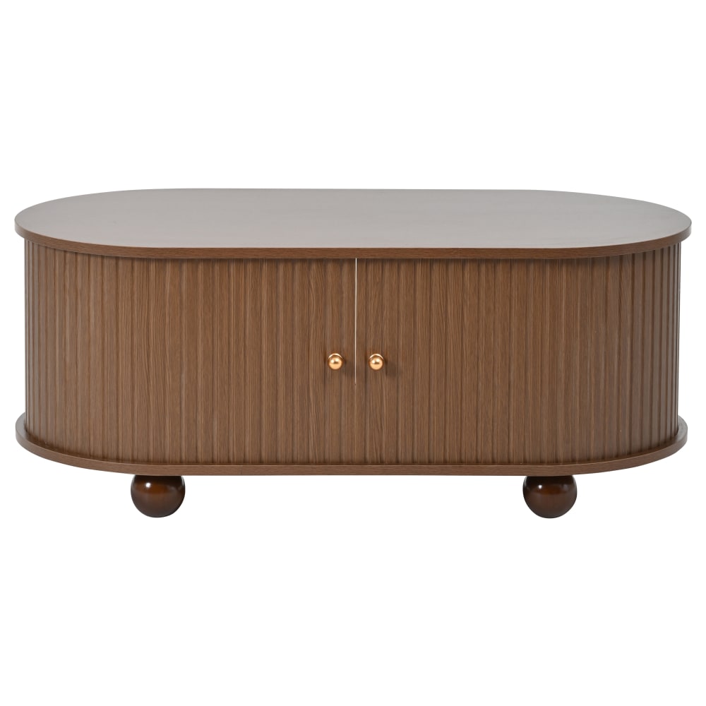 Table basse en panneau de fibres de moyenne densité noyer