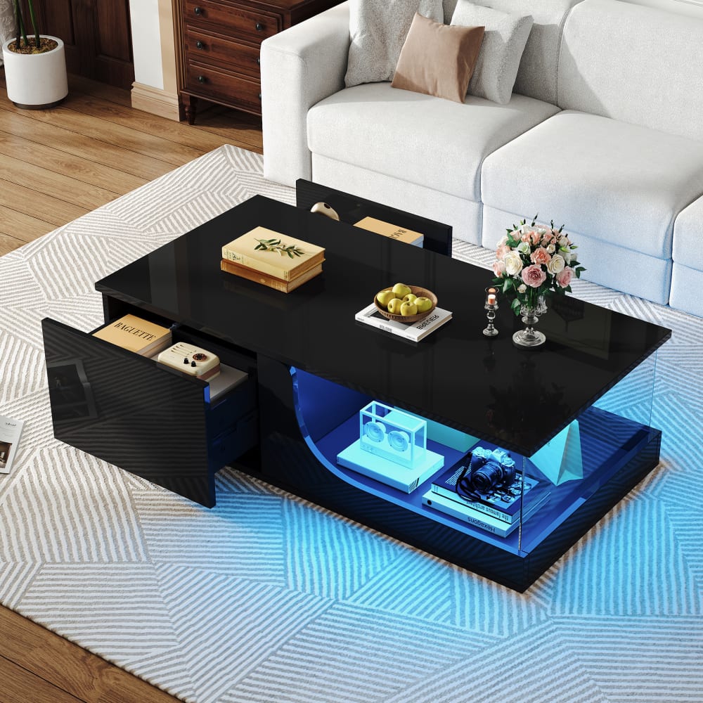Couchtisch aus Holzwerkstoff schwarz - Maisons Du Monde
