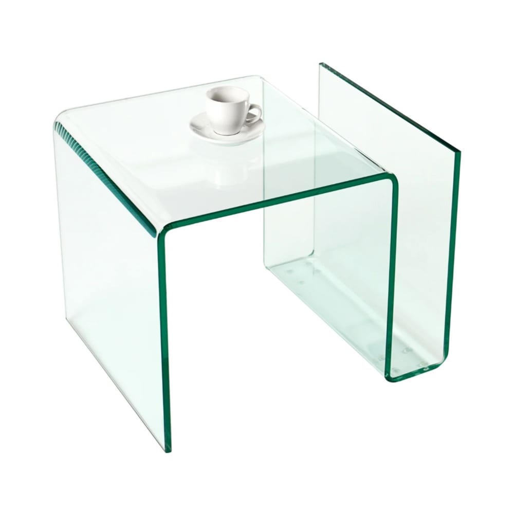 Table basse en verre transparent 50x38x40cm Table basse en verre transparent 50x38x40cm