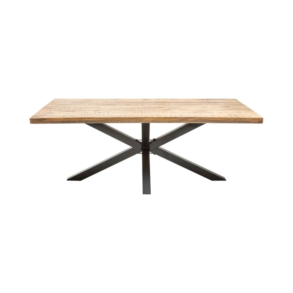 Table rectangulaire en bois de manguier et pieds en fer 180x90cm