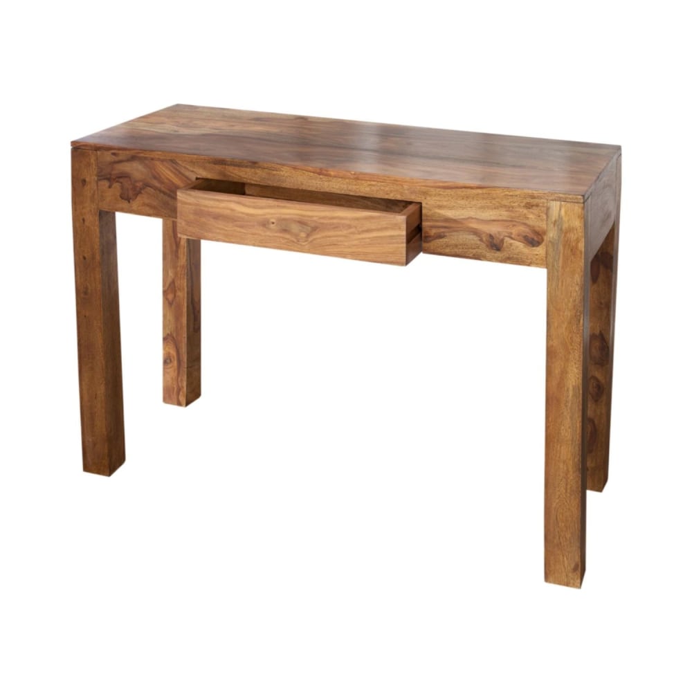 Bureau 1 tiroir en sheesham massif 100cm Bureau 1 tiroir en sheesham massif 100cm