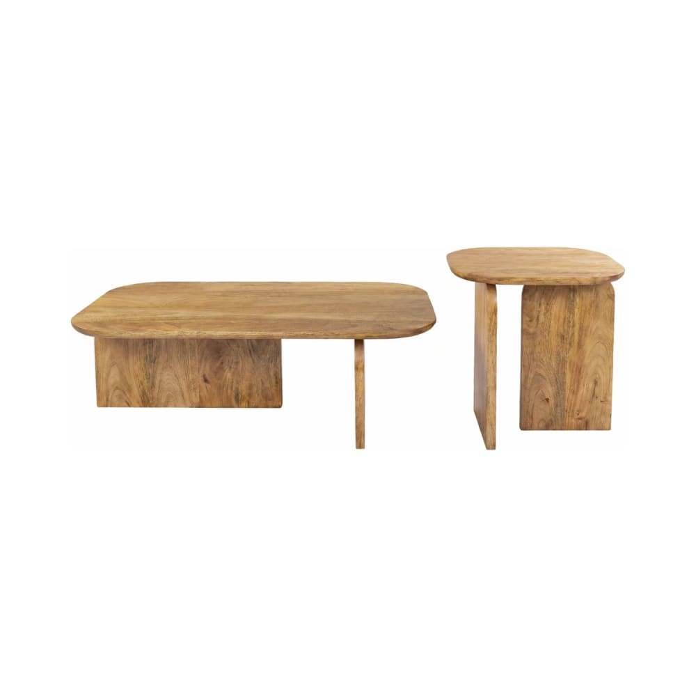 Lot de 2 tables en manguier massif 100x33x55cm et 45x50x40cm Lot de 2 tables en manguier massif 100x33x55cm et 45x50x40cm