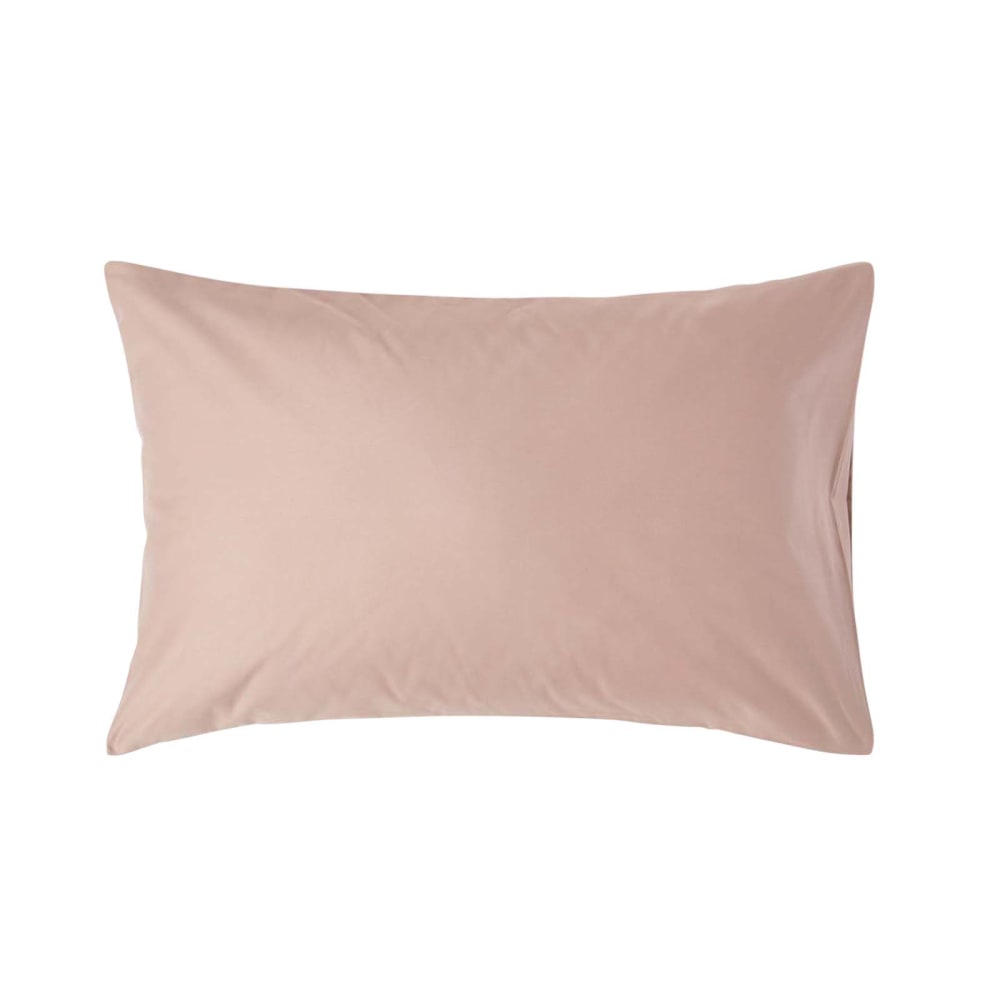 Taie d'oreiller en satin de coton égyptien beige taupe 50x75 cm