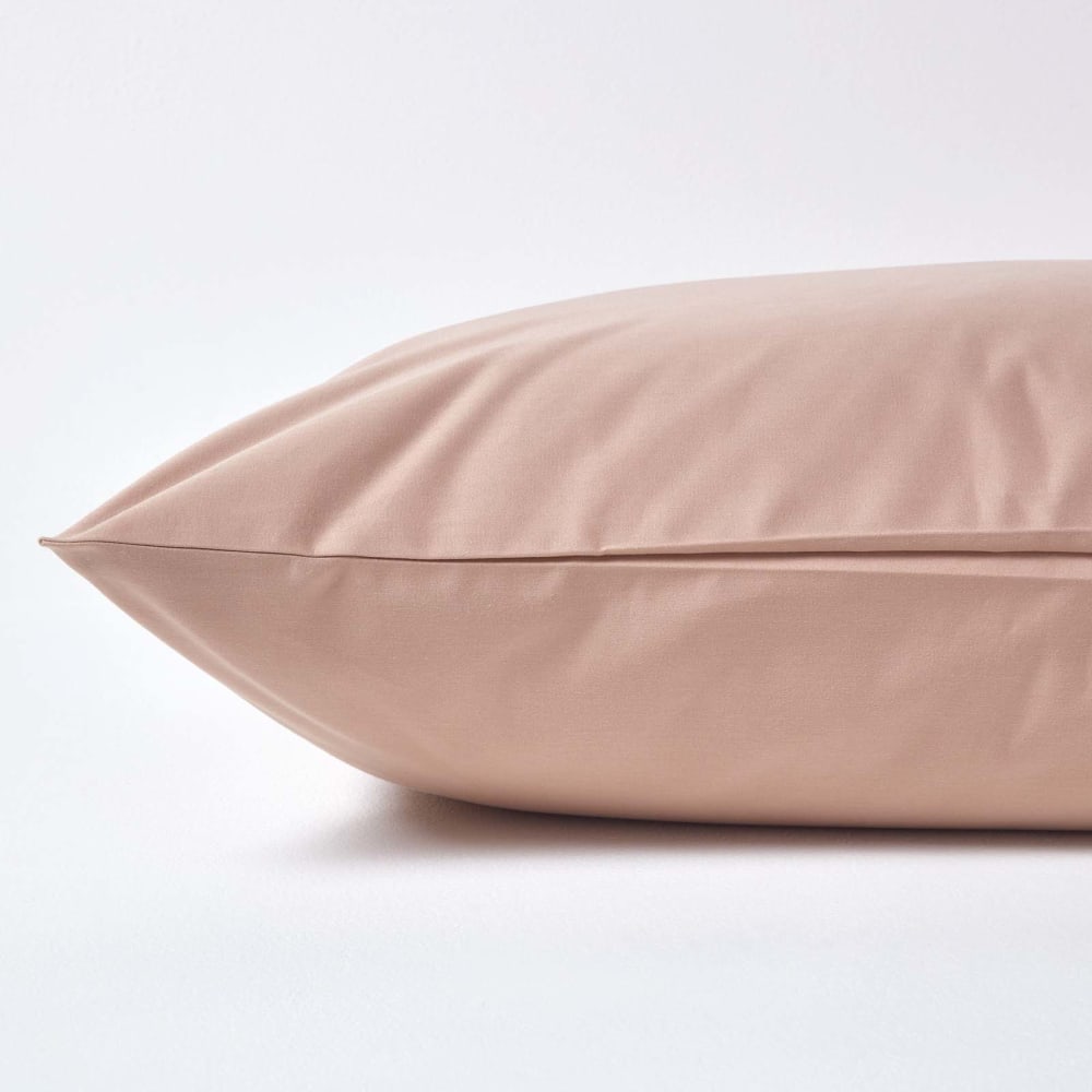 Taie d'oreiller en satin de coton égyptien beige taupe 50x75 cm — vue 3
