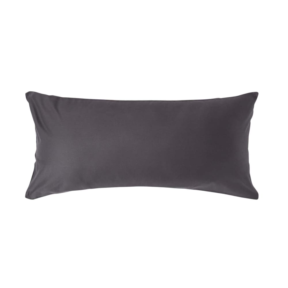 Homescapes Kopfkissenbezug Satin ägyptische Baumwolle Dunkelgrau 40x80 cm style modern Öko-Tex Zertifikat - Baumwolle