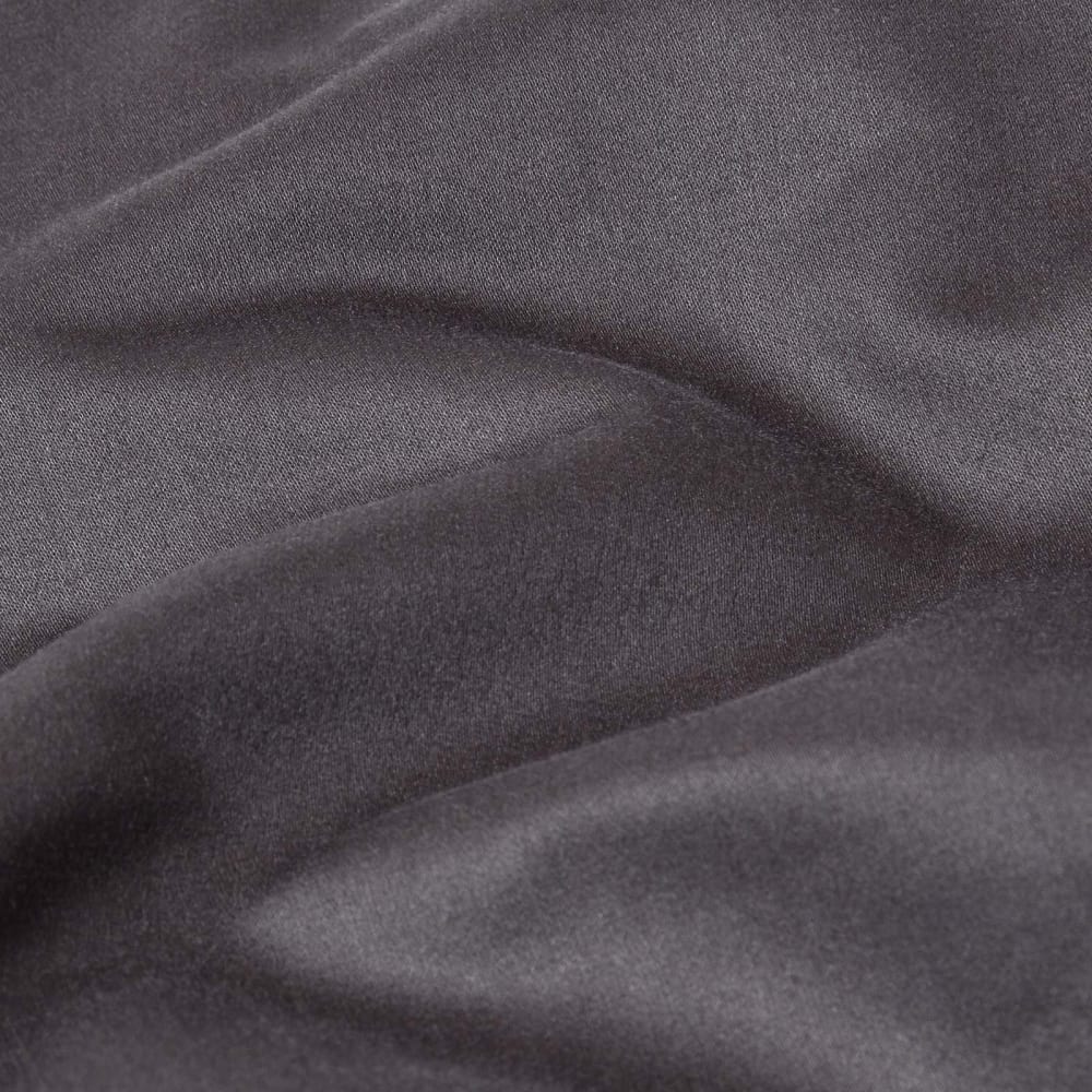 Drap plat en satin de coton égyptien gris foncé 270x300 cm — vue 3