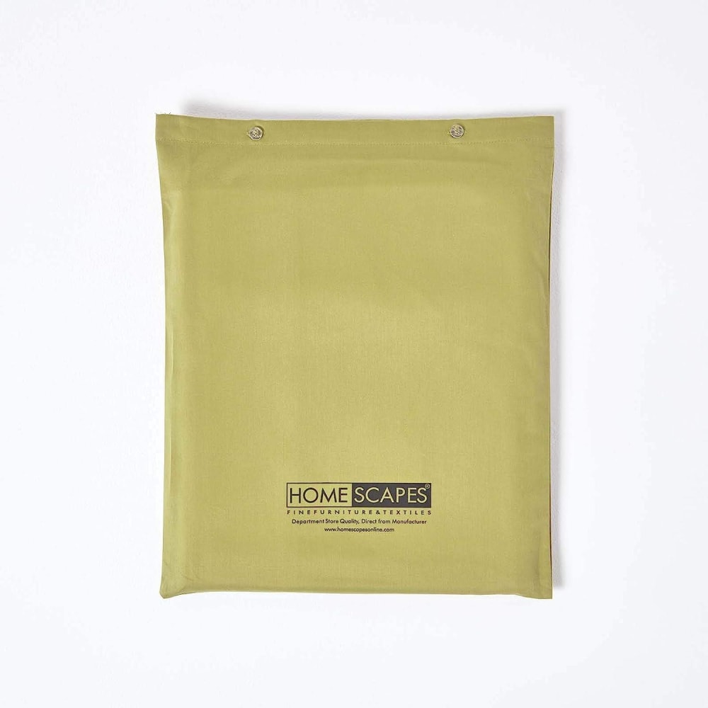 Drap plat en satin de coton égyptien vert olive 270x300 cm — vue 4
