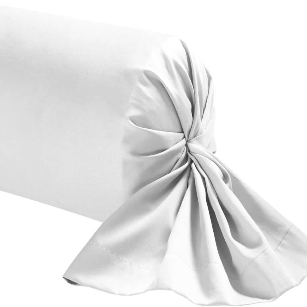 Grande taie de traversin en coton blanche 45x230 cm Grande taie de traversin en coton blanche 45x230 cm