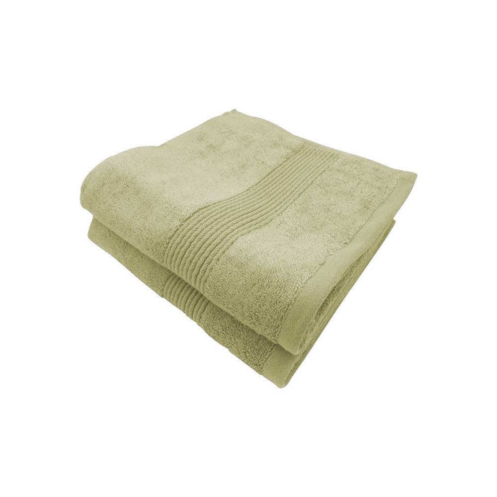 Lot de 2 serviettes de bain en coton et bambou 600g Lot de 2 serviettes de bain en coton et bambou 600g