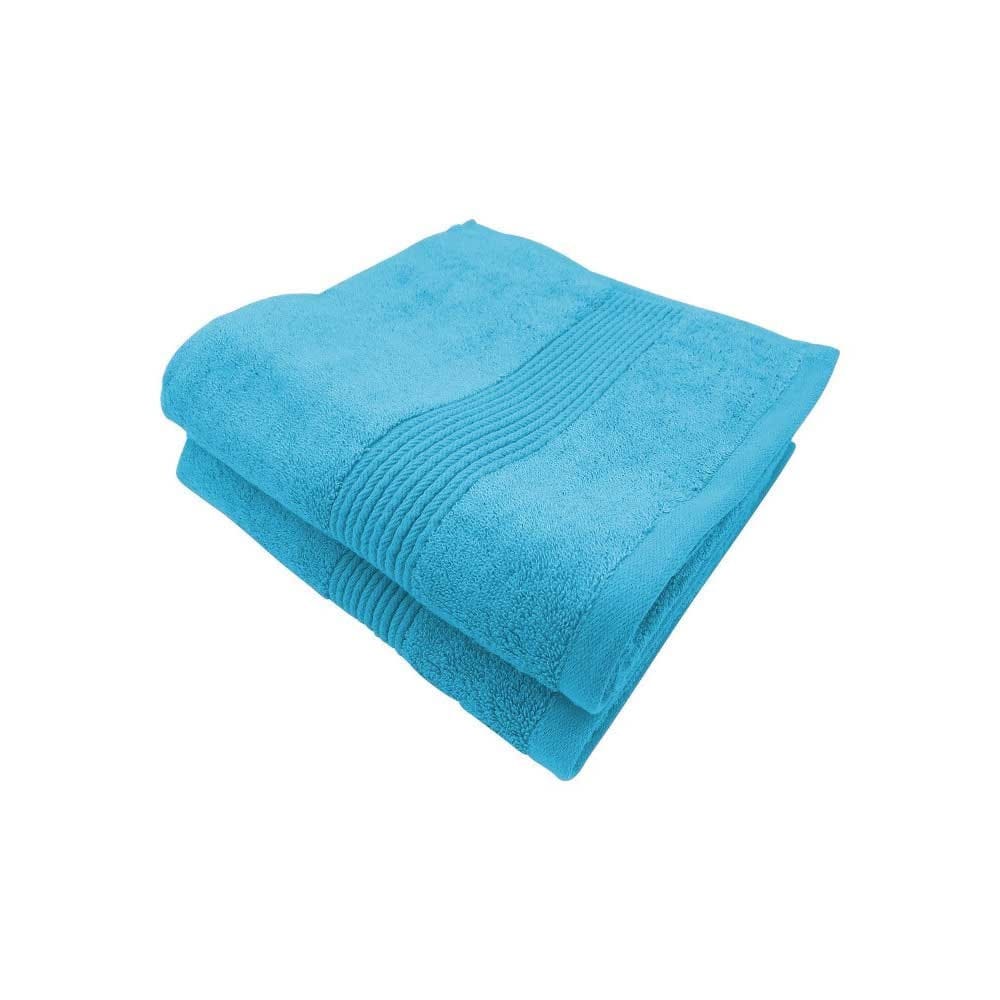 Lot de 2 serviettes de bain en coton et bambou 600g Lot de 2 serviettes de bain en coton et bambou 600g