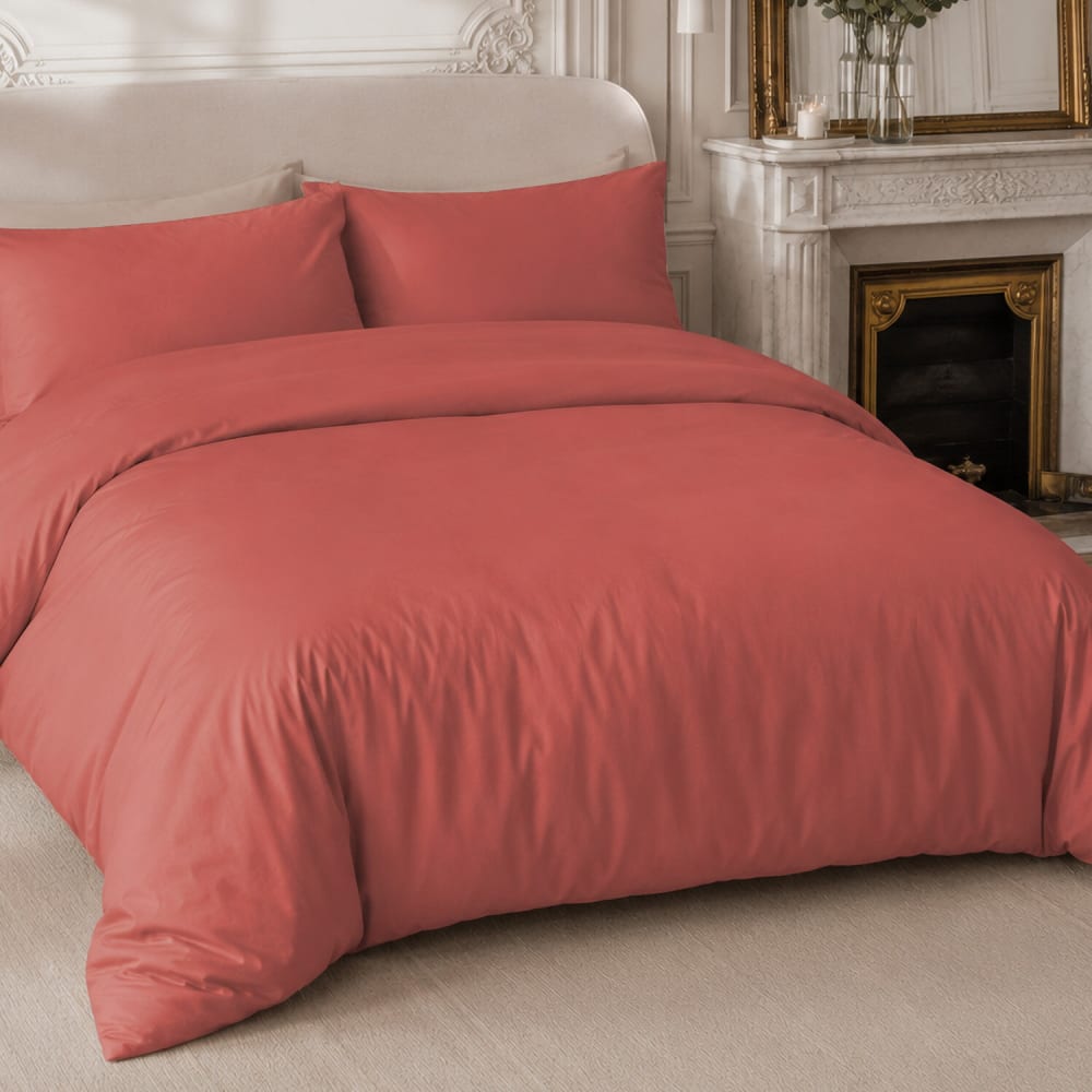 Drap housse percale de coton argile 180x200 cm — vue 4