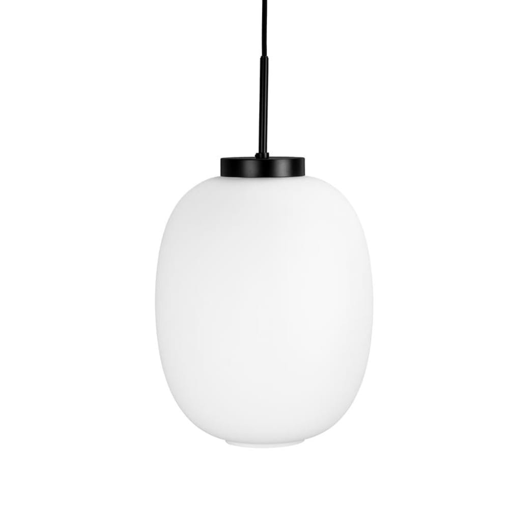 Suspension en verre et métal noir mat