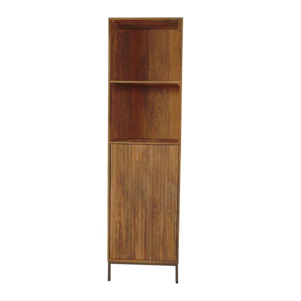 Colonne de salon en bois 1 porte rainurée