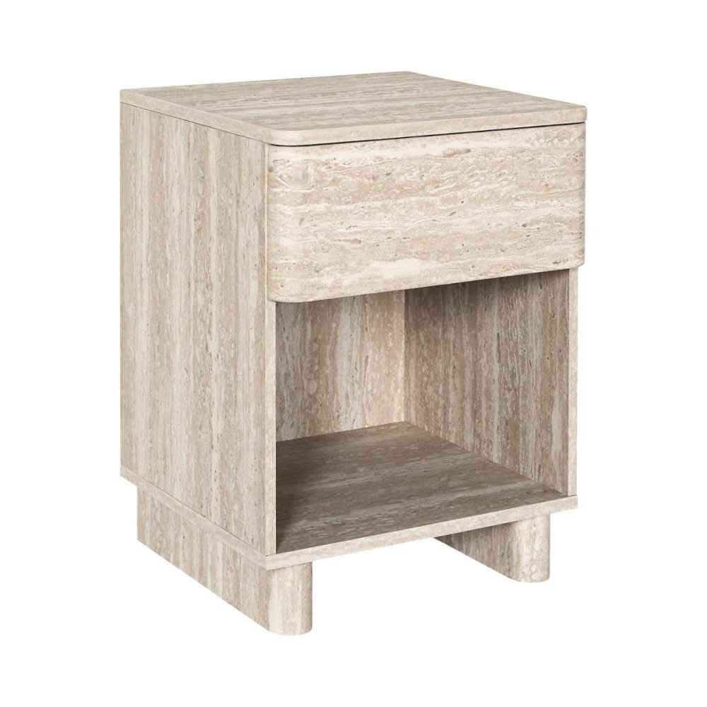 Table de chevet 1 tiroir coloris beige
