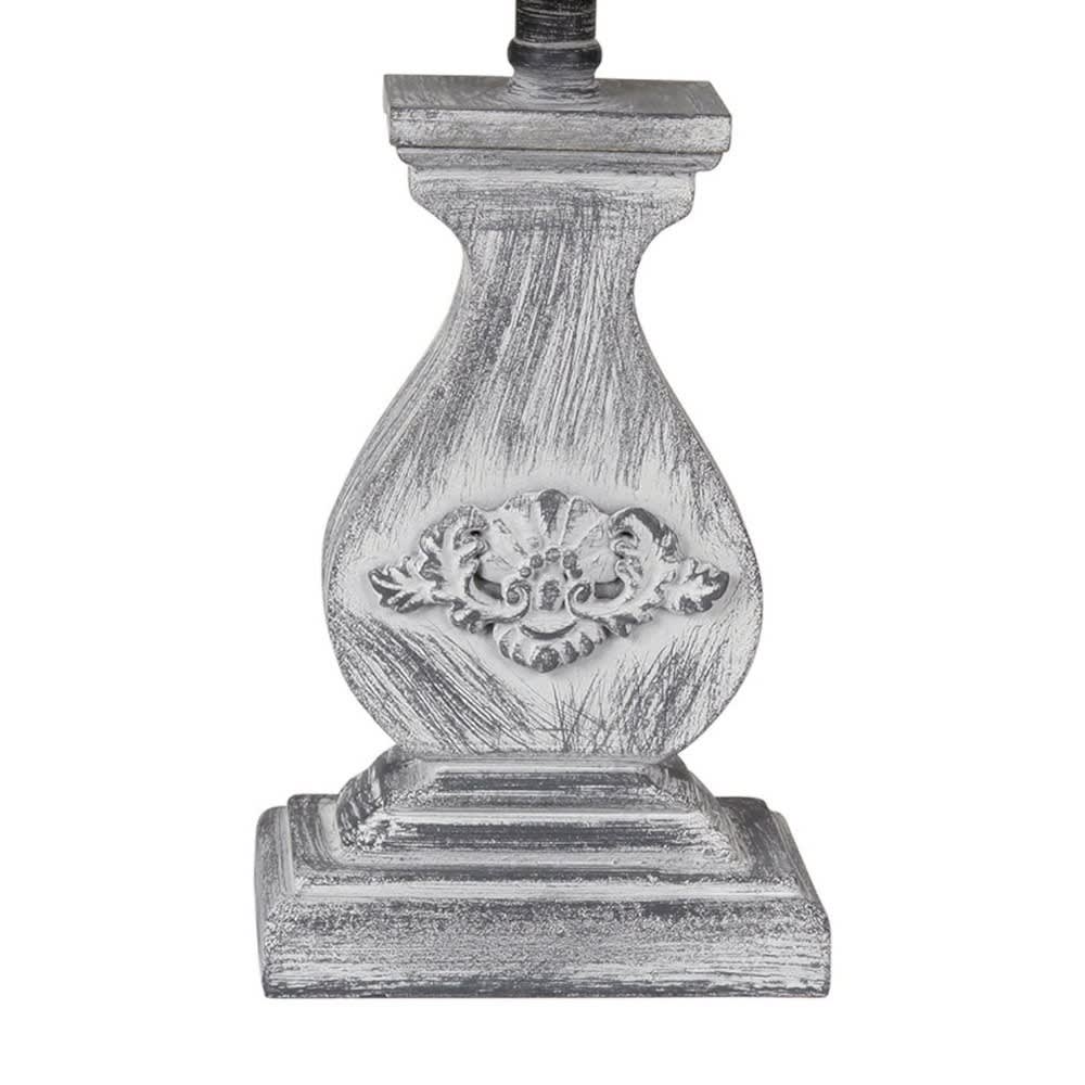 Lampe base rectangulaire en bois coloris gris — vue 4