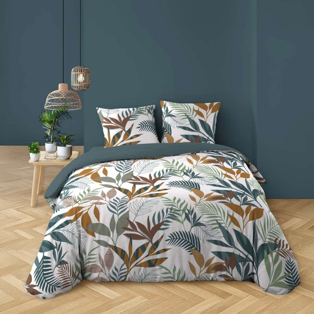 Parure de couette 100% coton 57 fils imprimée 240x220cm 2 taies