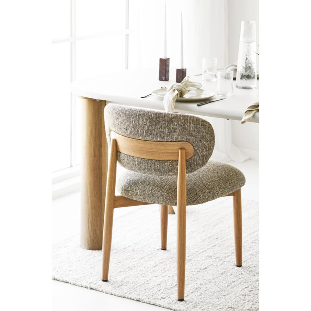 Chaise en tissu beige x2