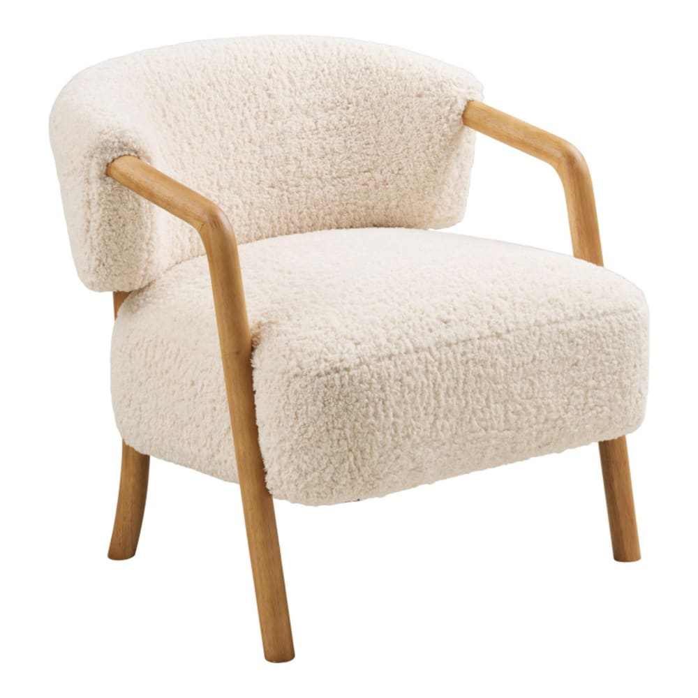 Fauteuil en tissu beige