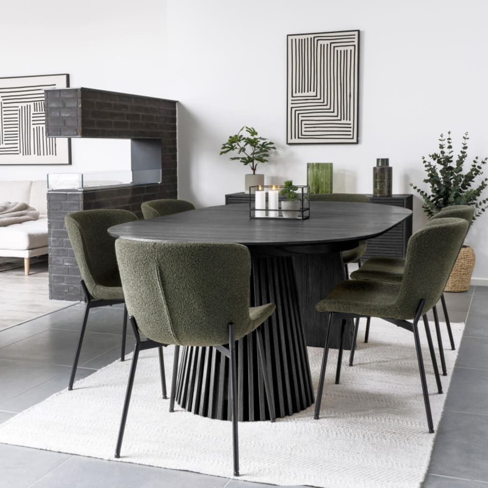 Esstisch 200 bis 300 cm schwarz - Maisons Du Monde