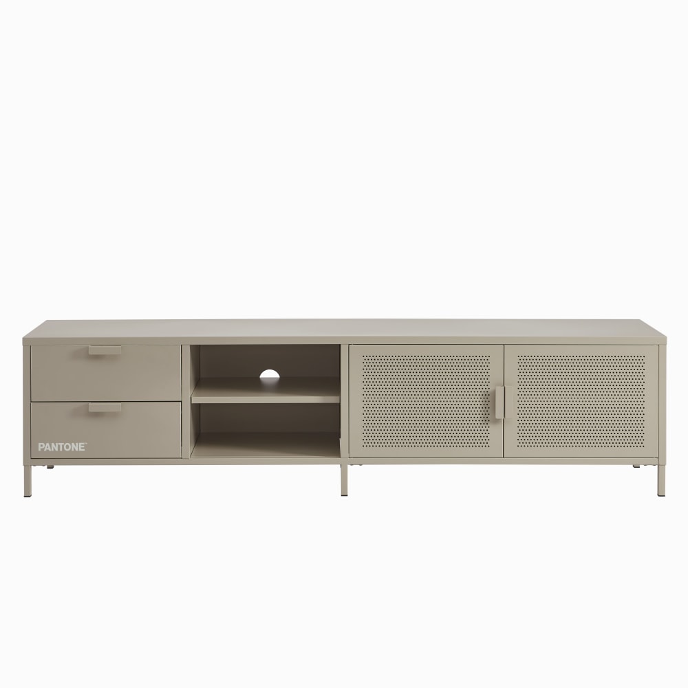 Meuble tv métal taupe 200cm Meuble tv métal taupe 200cm
