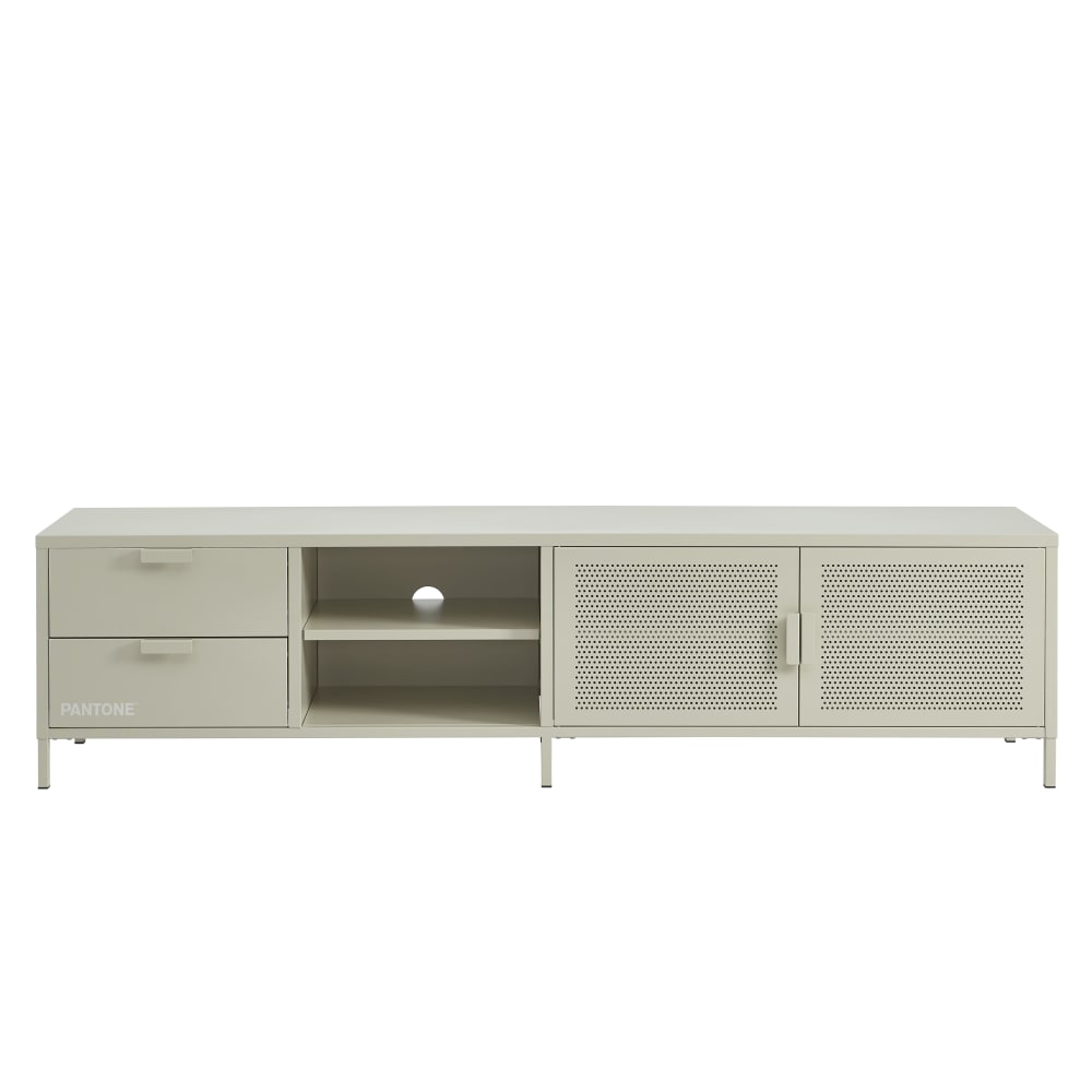 Meuble tv métal beige sable 200cm Meuble tv métal beige sable 200cm